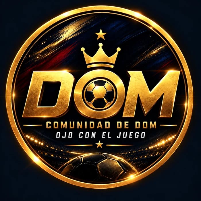 Logo de DOM con corona dorada